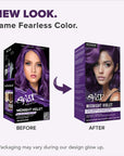 Midnight Violet No Bleach Violet Semi-Permanent Hair Dye Kit