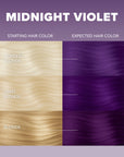 Kit de tinte capilar semipermanente violeta sin lejía Midnight Violet