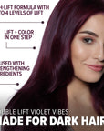 Violet Vibes: Permanent Deep Purple Hair Dye For Dark Hair