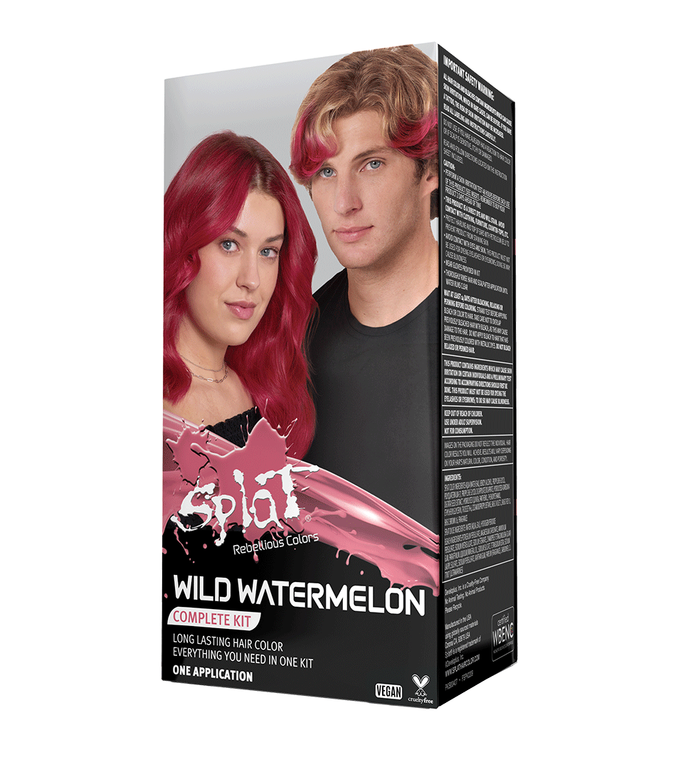 Wild Watermelon: Original Watermelon Semi - Permanent Hair Dye Complete Kit With Bleach