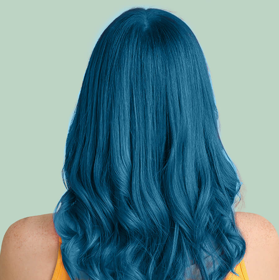 model with aqua rush lightening and  bleach color