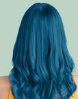 model with aqua rush lightening and bleach color