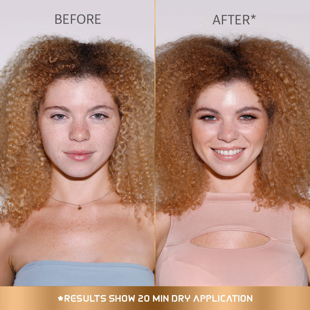A photo of a model wearing Splat  Mushroom Brown Hair Dye before and after front