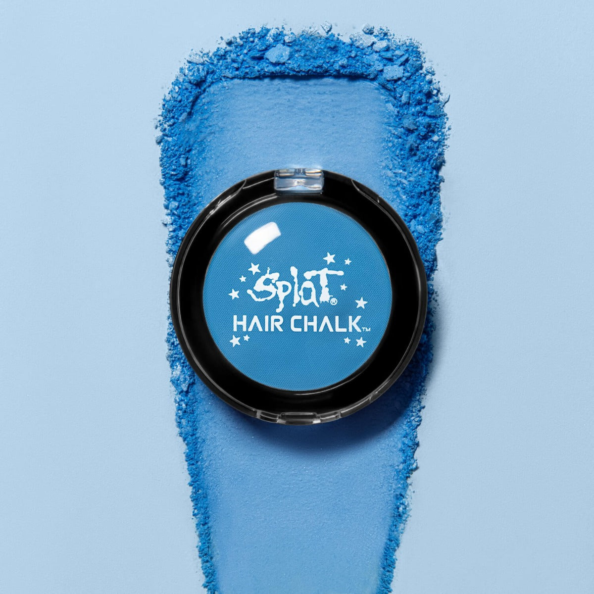 box with splat hair chalk blue color
