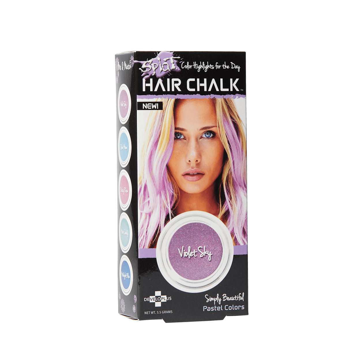 Splat Purple Hair Chalk Violet Sky