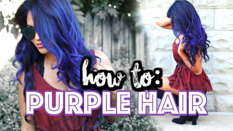No Bleach! How To Dye Your Hair Purple!