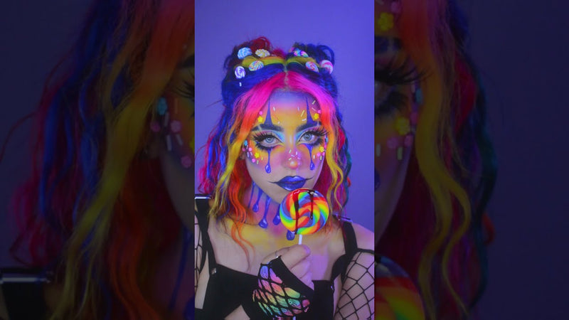 Halloween DIY Colorful Wig With Splat Singles
