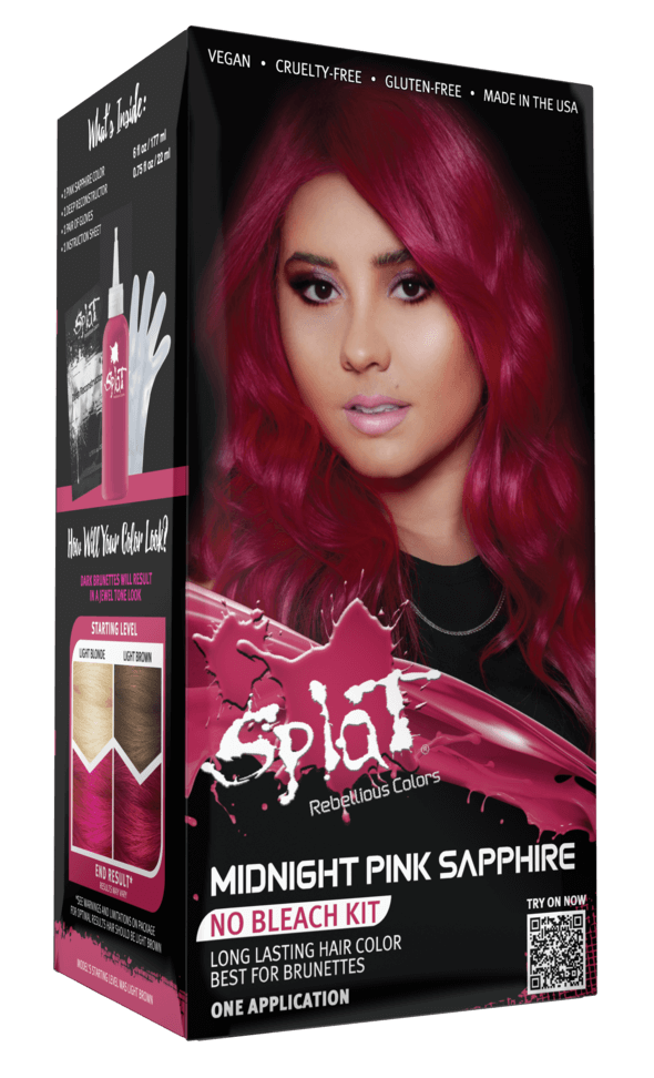 Midnight Sapphire: No Bleach Pink Semi-Permanent Hair Dye | Splat