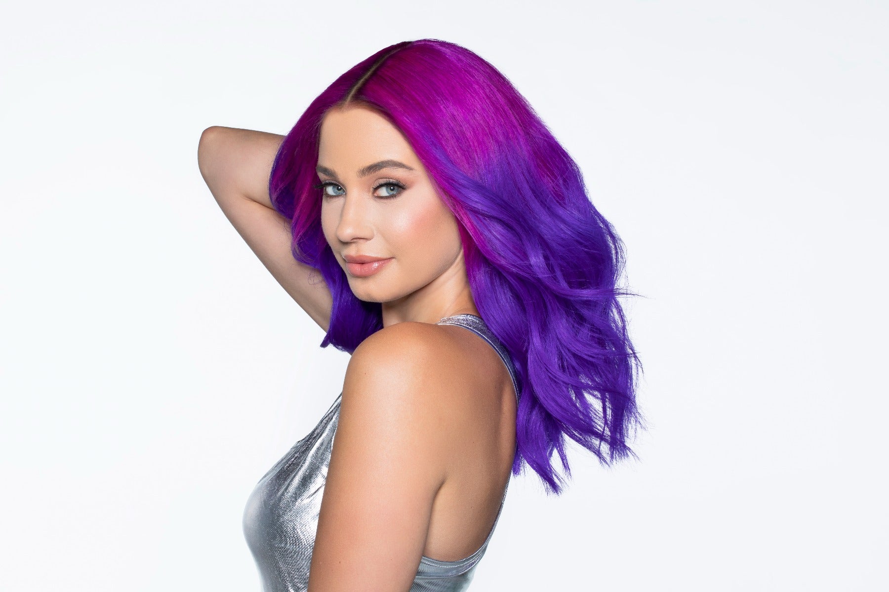 Splat Purple & pink Hair Dye Ombre Rain Complete Kit with Bleach
