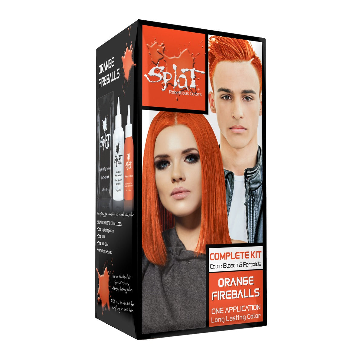 Original Complete Kit with Bleach and Semi-Permanent Hair Color – Orange Fireballs
