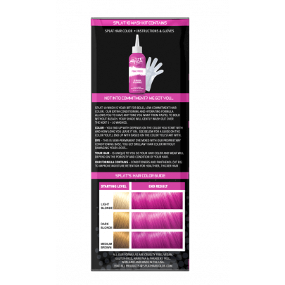 A box of Splat Hair Color's Pink Pride Hair Dye