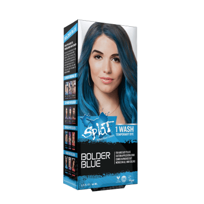 Splat Temporary Hair Color (1 wash), 1 oz - Bolder Blue Halloween Hair Dye