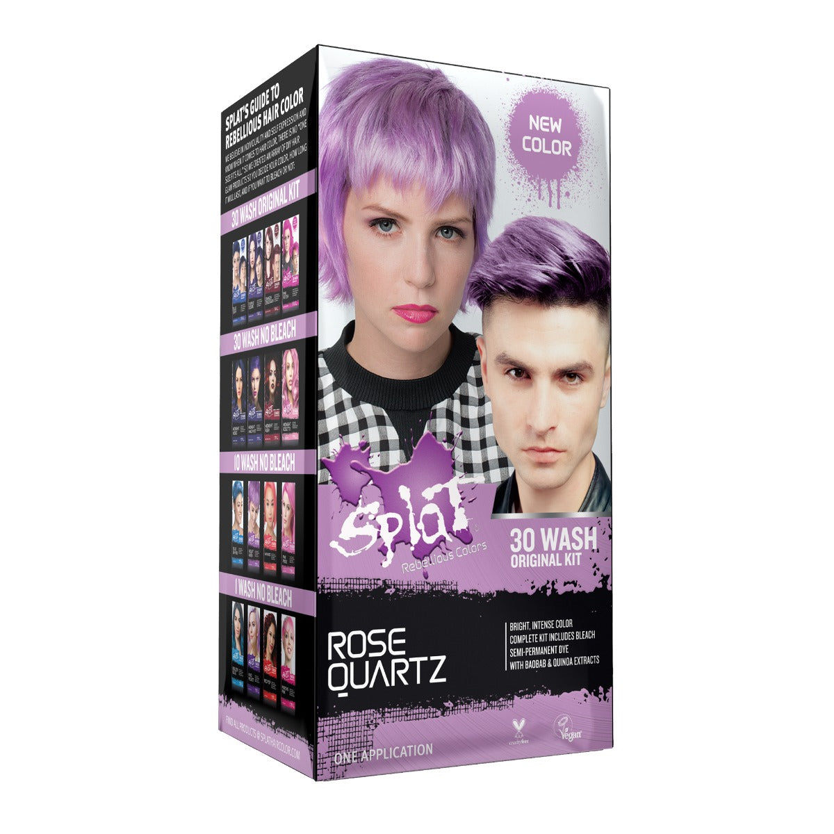 Splat Original Complete Kit with Bleach and Semi-Permanent Hair Color – Rose Quartz