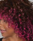 A photo of a model wearing Splat Hair Color's Mixed Berries Hair Dye