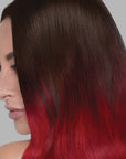 A photo of a model wearing Splat Hair Color's Strawberry Hair Dye