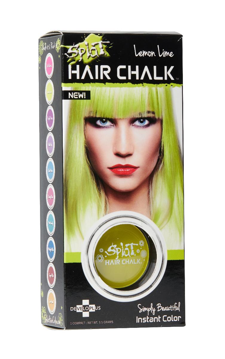 Hair Chalk Temporary Hair Color, .12 oz Lemon Lime Yellow Temporary Hair Dye