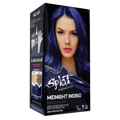 Splat Hair Dye for brunettes_Midnight Indigo blue hair color semi-permanent