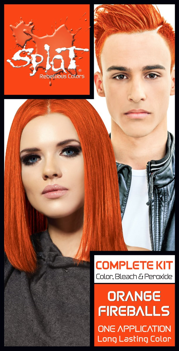 Original Complete Kit with Bleach and Semi-Permanent Hair Dye – Orange Fireballs