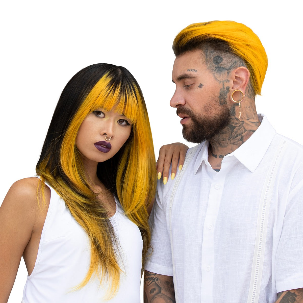 Splat Hair Dye Yellow Original Complete Kit with Bleach and Semi-Permanent Hair Color – Lemon Drop Yellow Hair Dye Summer Hair color