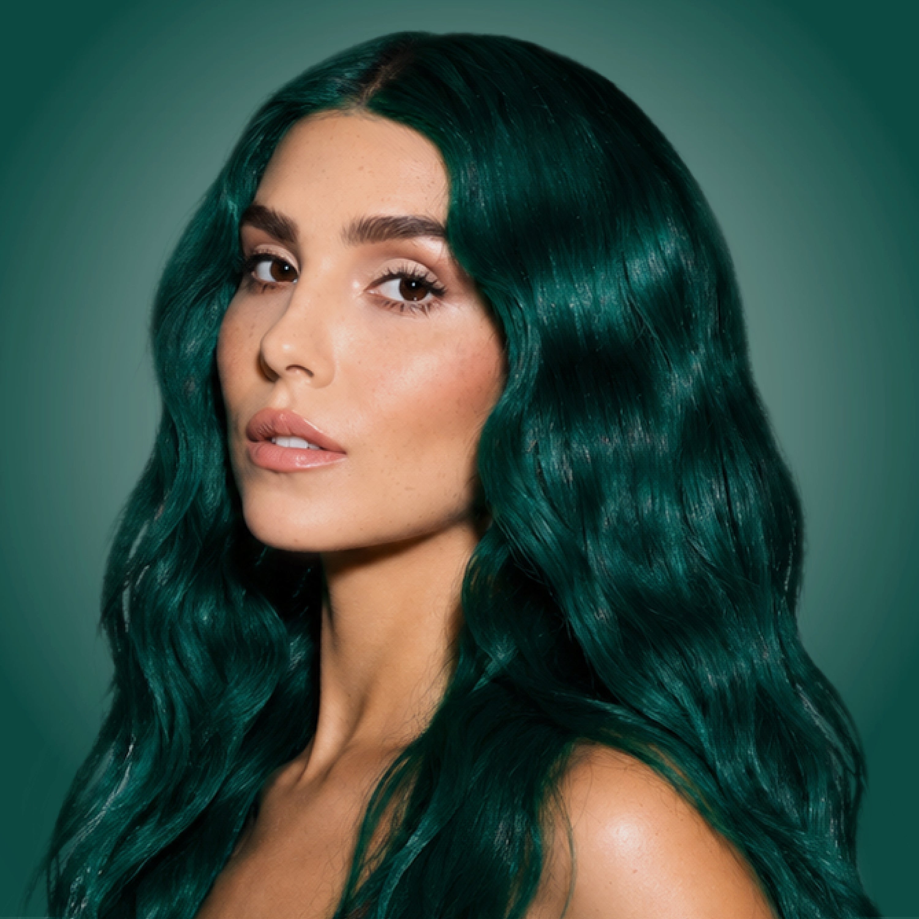 Midnight Jade No Bleach Green Semi-Permanent Hair Dye Kit