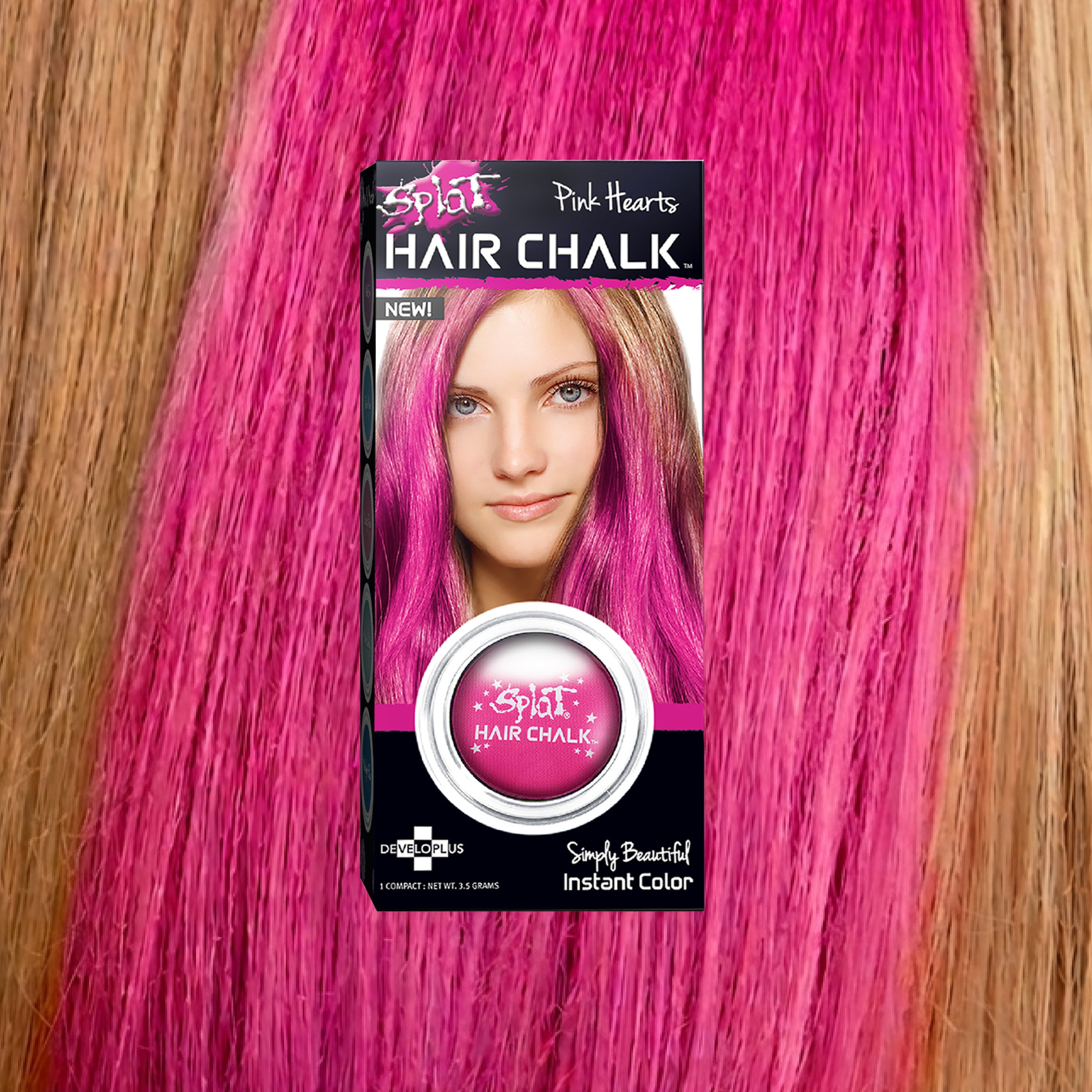 Pink Hearts: Pink Hair Chalk