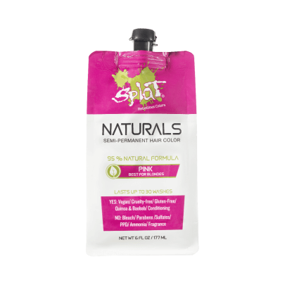 A package of Splat Hair Color&#39;s Naturals Pink Hair Dye