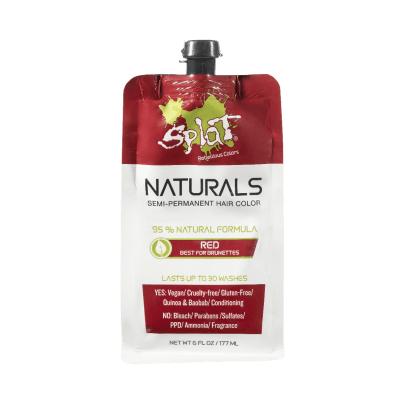 A package of Splat Hair Color's Naturals Red Hair Dye