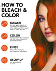 Kit Completo Original con Decolorante y Coloración Semi-Permanente – Bolas de Fuego Naranja
