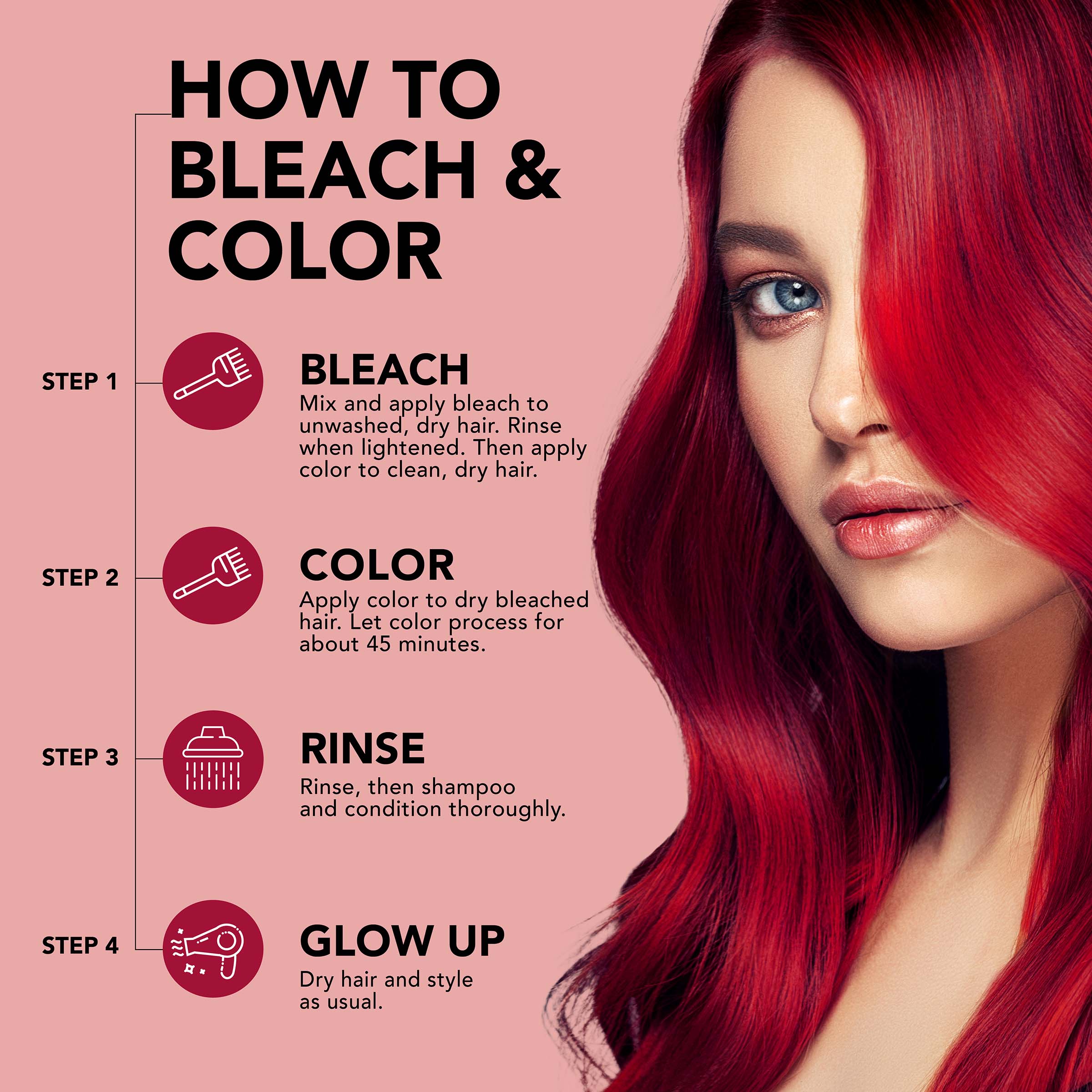 Luscious Raspberries: Raspberry Red Semi-Permanent Hair Dye Kit | Splat ...