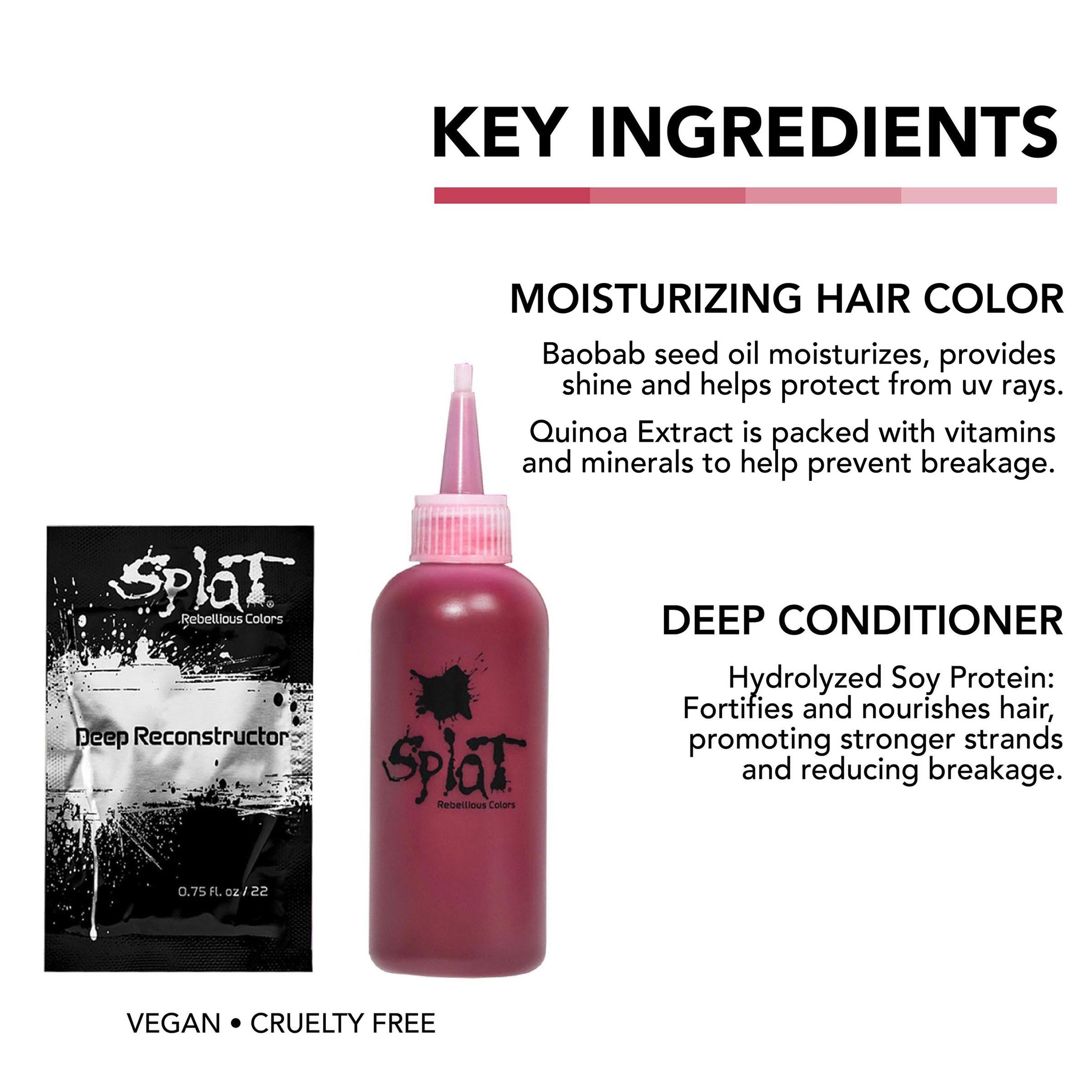 Midnight Scarlet No Bleach Red Semi-Permanent Hair Dye Kit