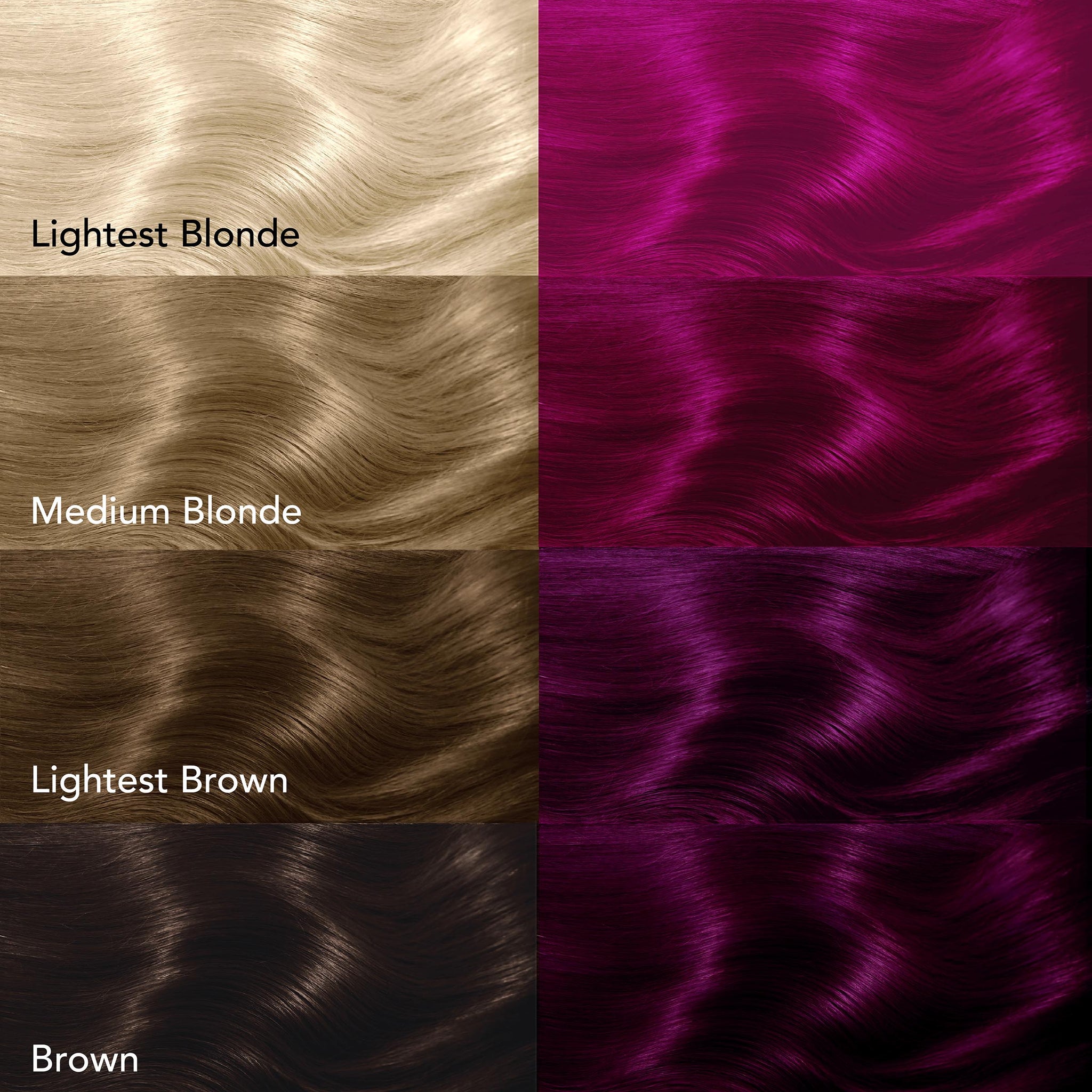 Midnight Magenta No Bleach Pink Semi-Permanent Hair Dye Kit