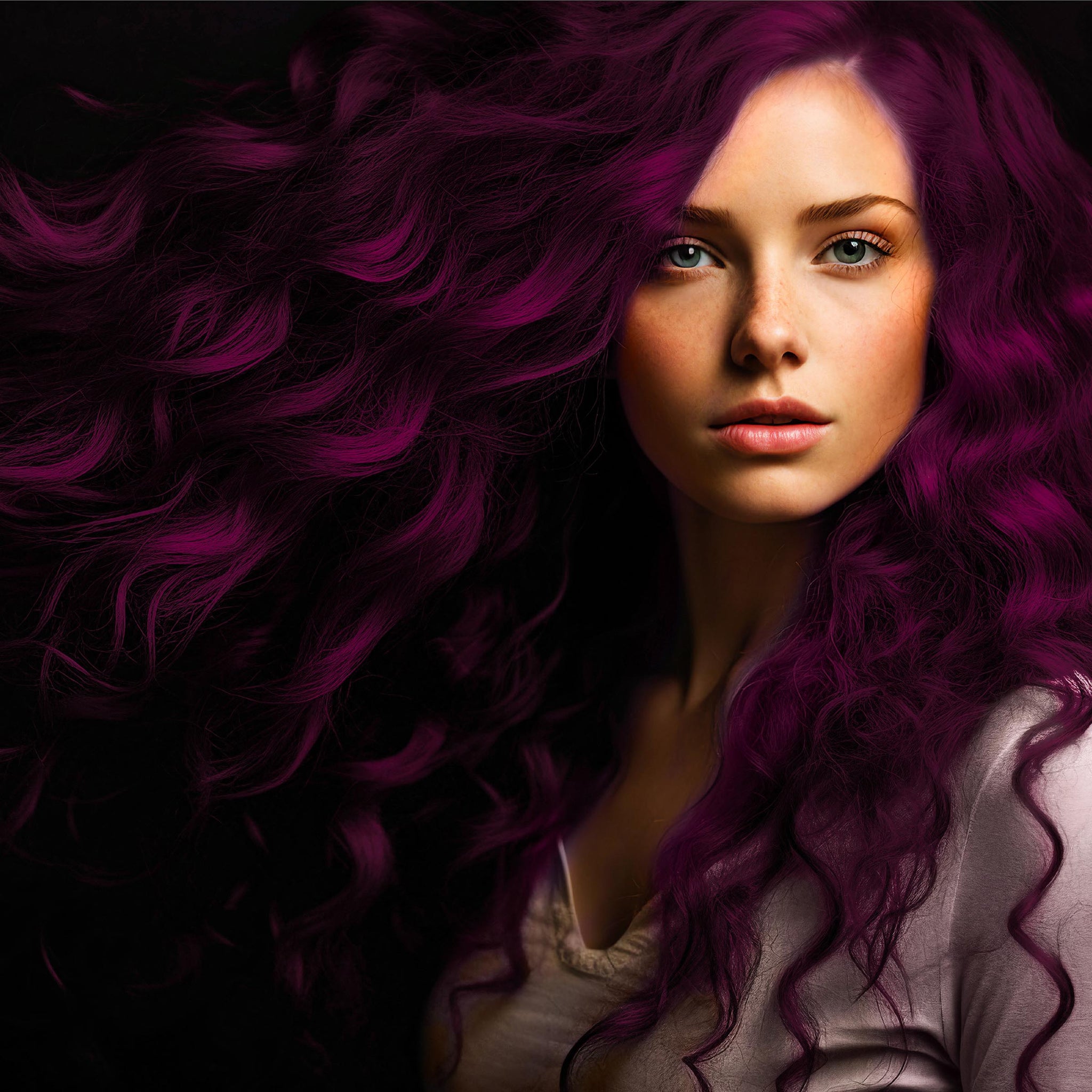 Midnight Magenta No Bleach Pink Semi-Permanent Hair Dye Kit