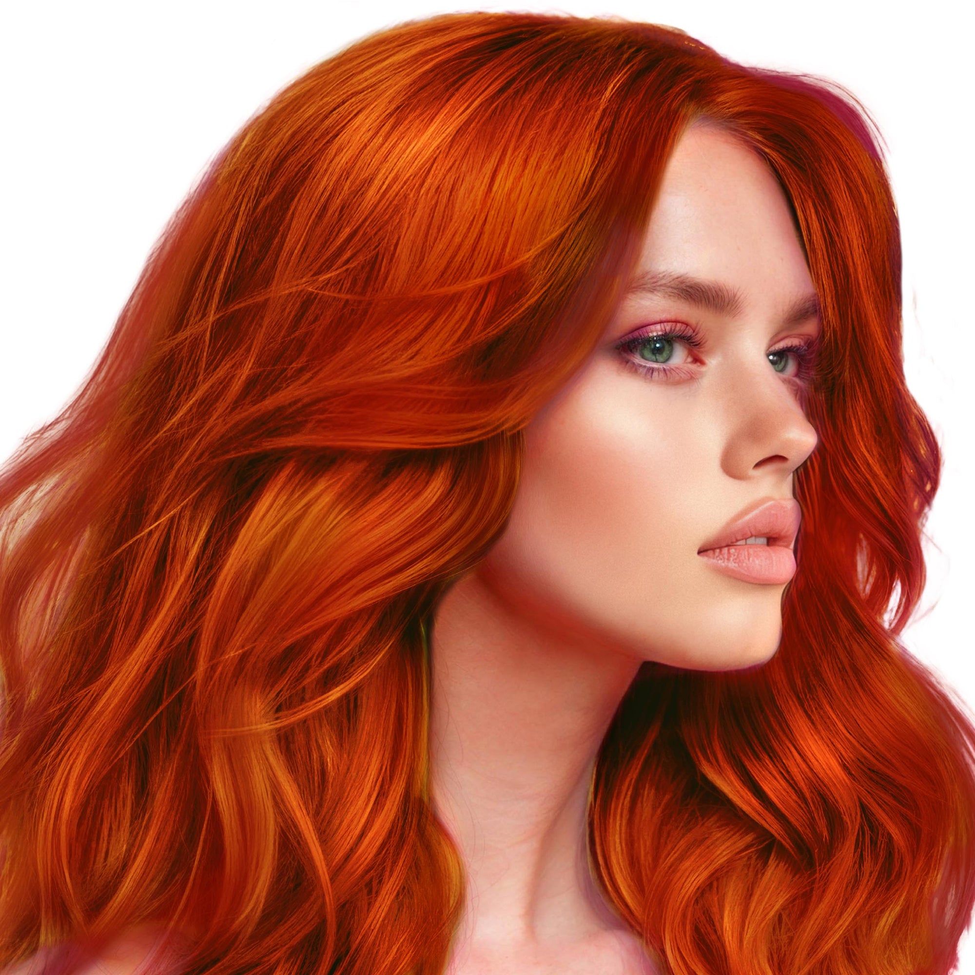 Kit Completo Original con Decolorante y Coloración Semi-Permanente – Bolas de Fuego Naranja