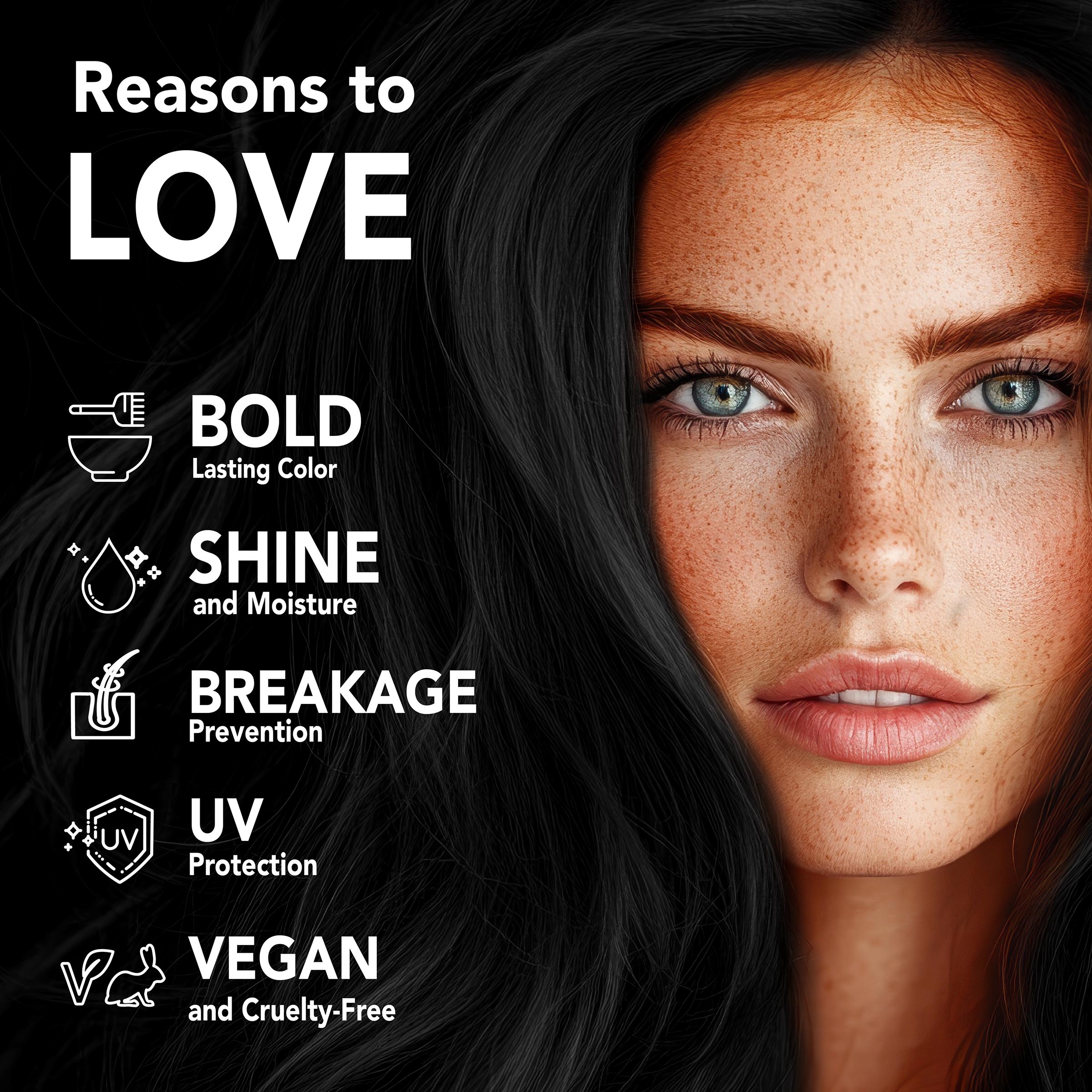Midnight Onyx No Bleach Black Semi-Permanent Hair Dye Kit