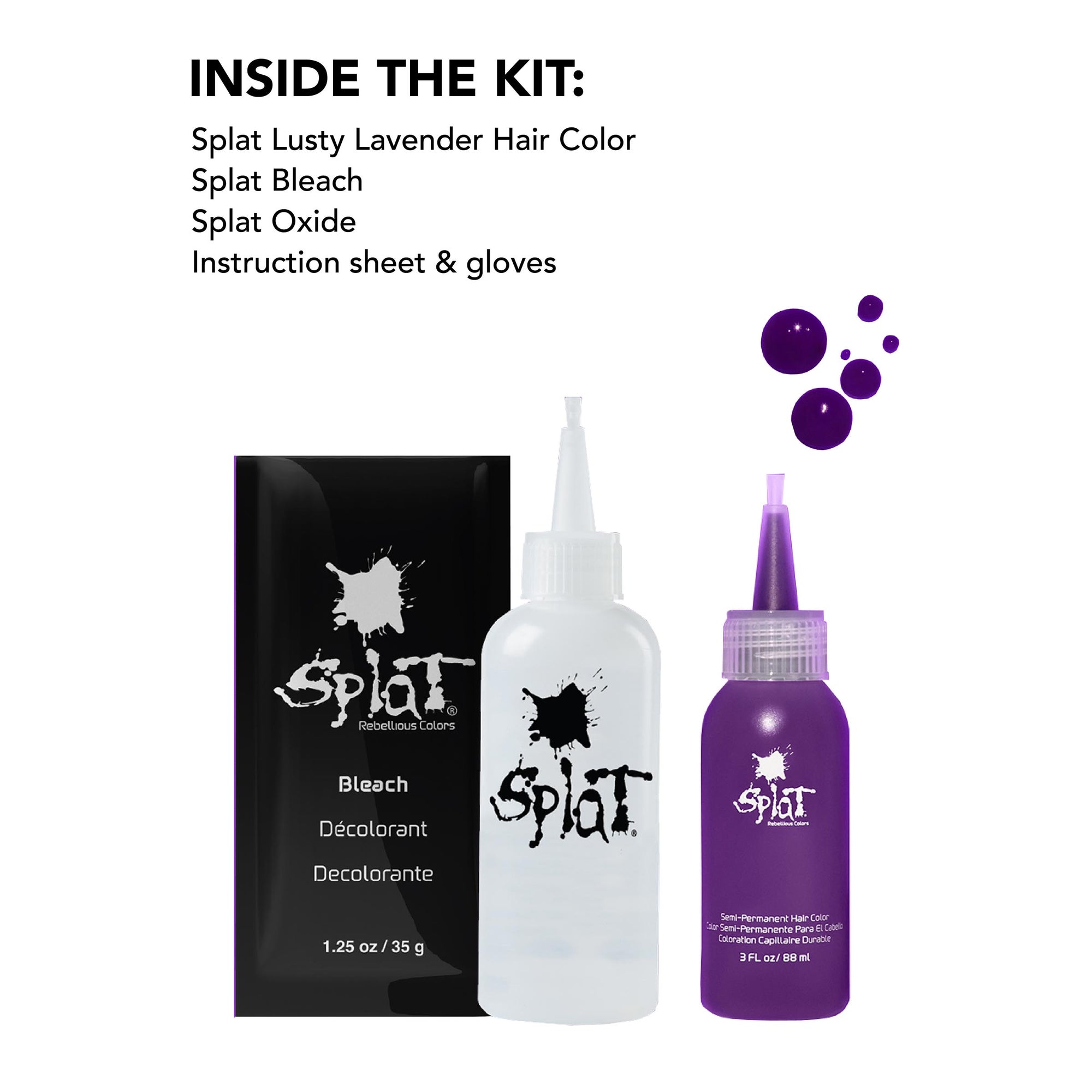 Lusty Lavender: Original Lavender Semi-Permanent Hair Dye Complete Kit with Bleach