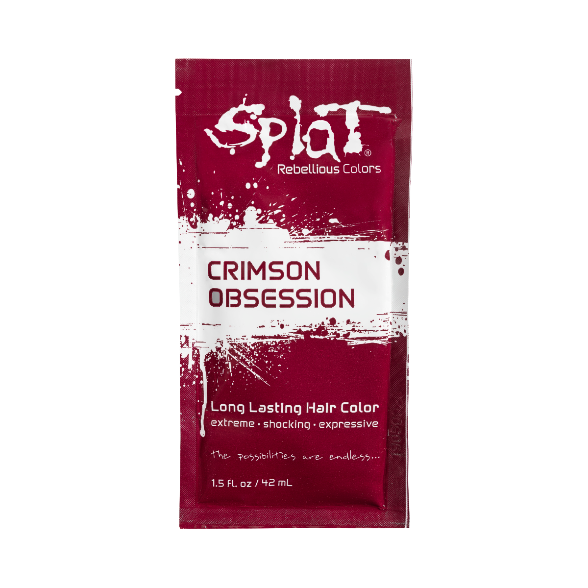 Splat Hair Dye Original Singles Foil Packet Crimson Obsession Red Hair Dye