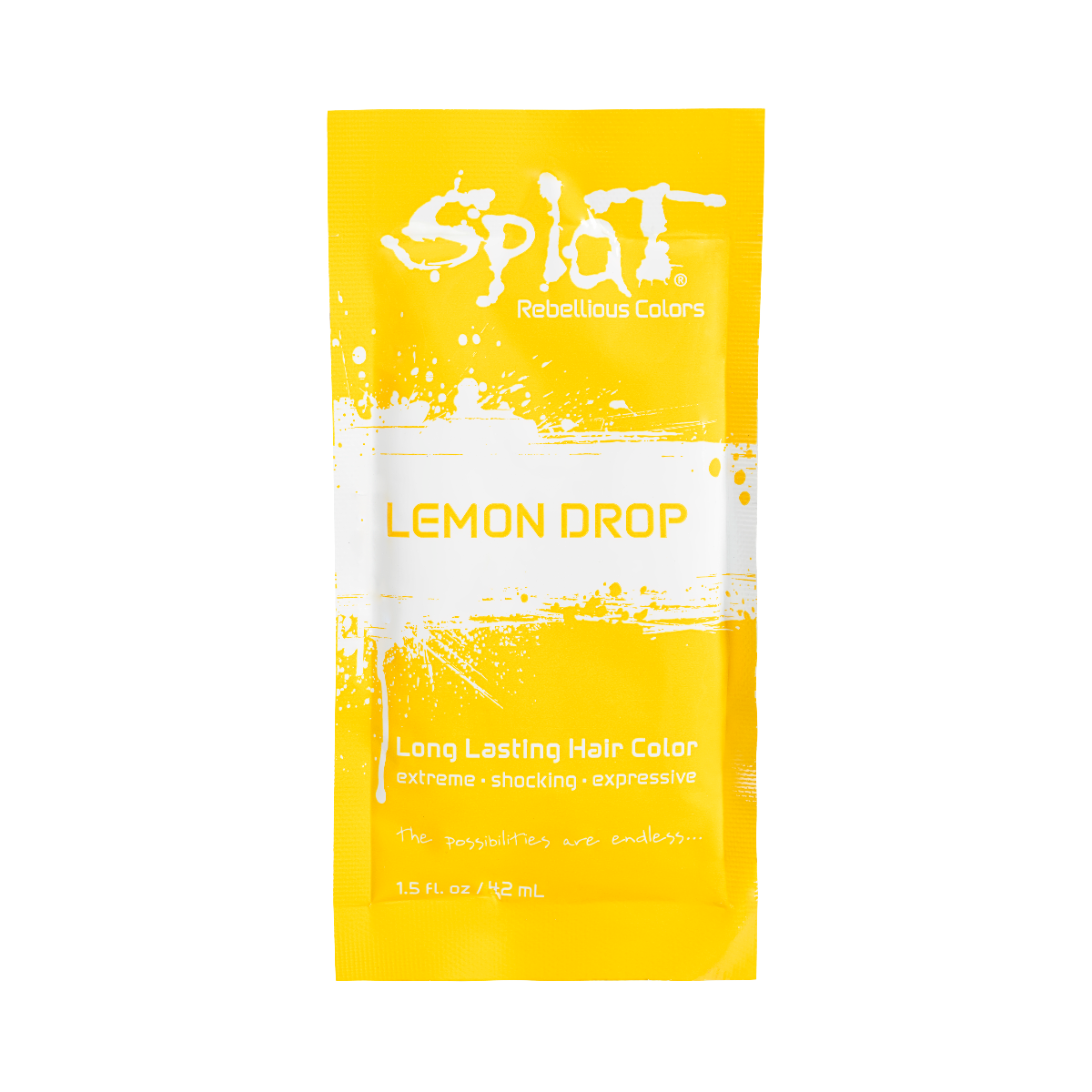 Splat Hair Dye Original Singles Foil Packet Lemon Drop Yellow Hair Dye