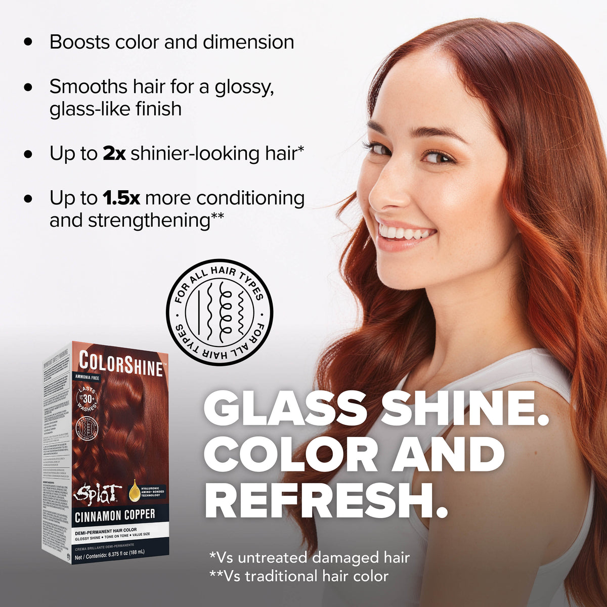Splat ColorShine Demi-Permanent Hair Color: 6CC Cinnamon Copper – Splat ...