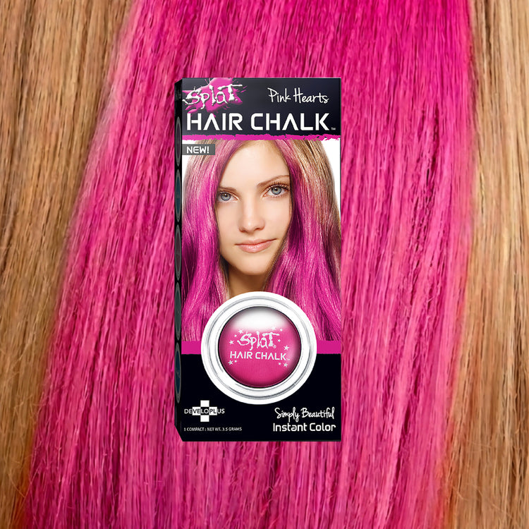 Pink Hearts: Pink Hair Chalk