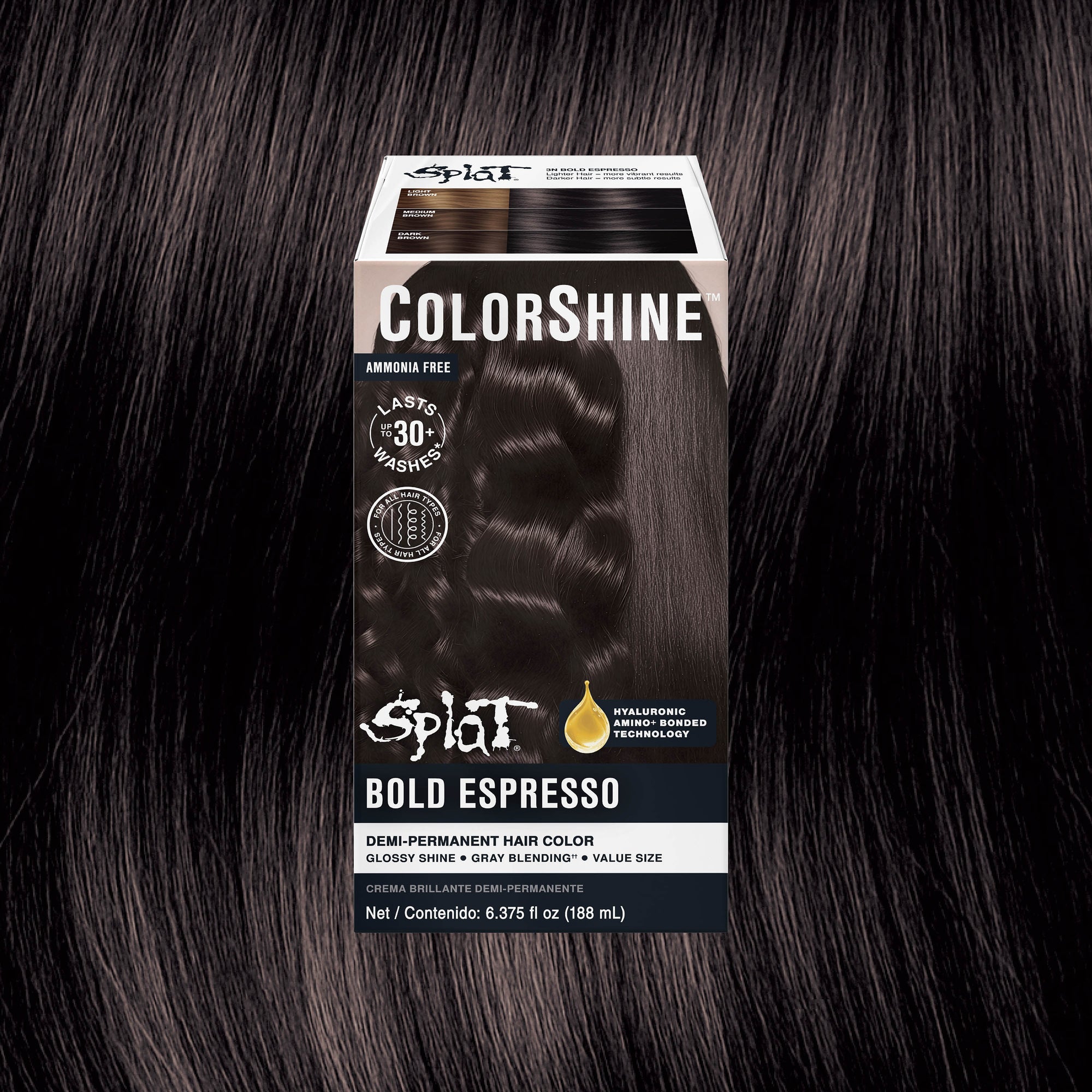 Splat ColorShine Demi-Permanent Hair Color: 3N Bold Espresso