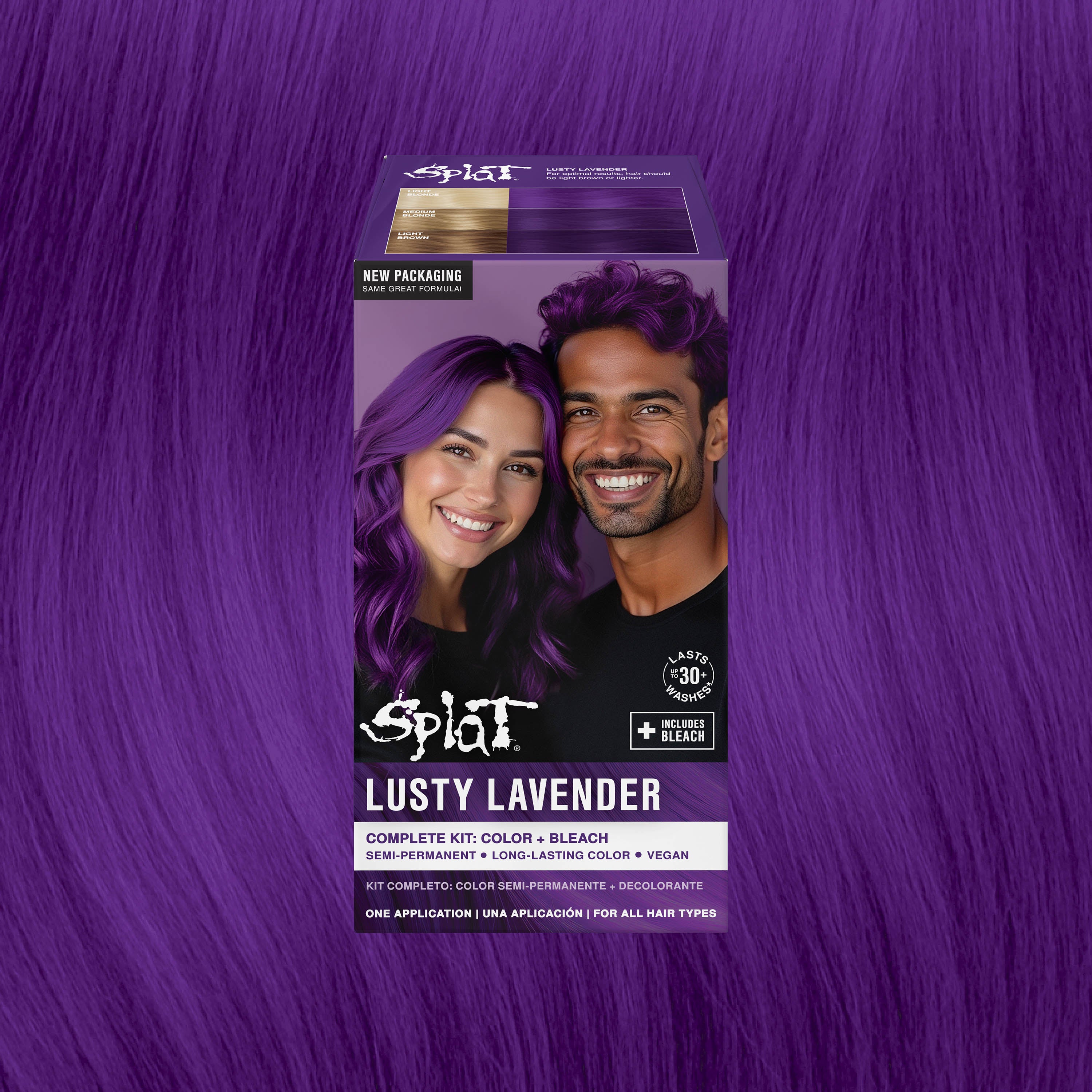 Lusty Lavender: Original Lavender Semi-Permanent Hair Dye Complete Kit with Bleach