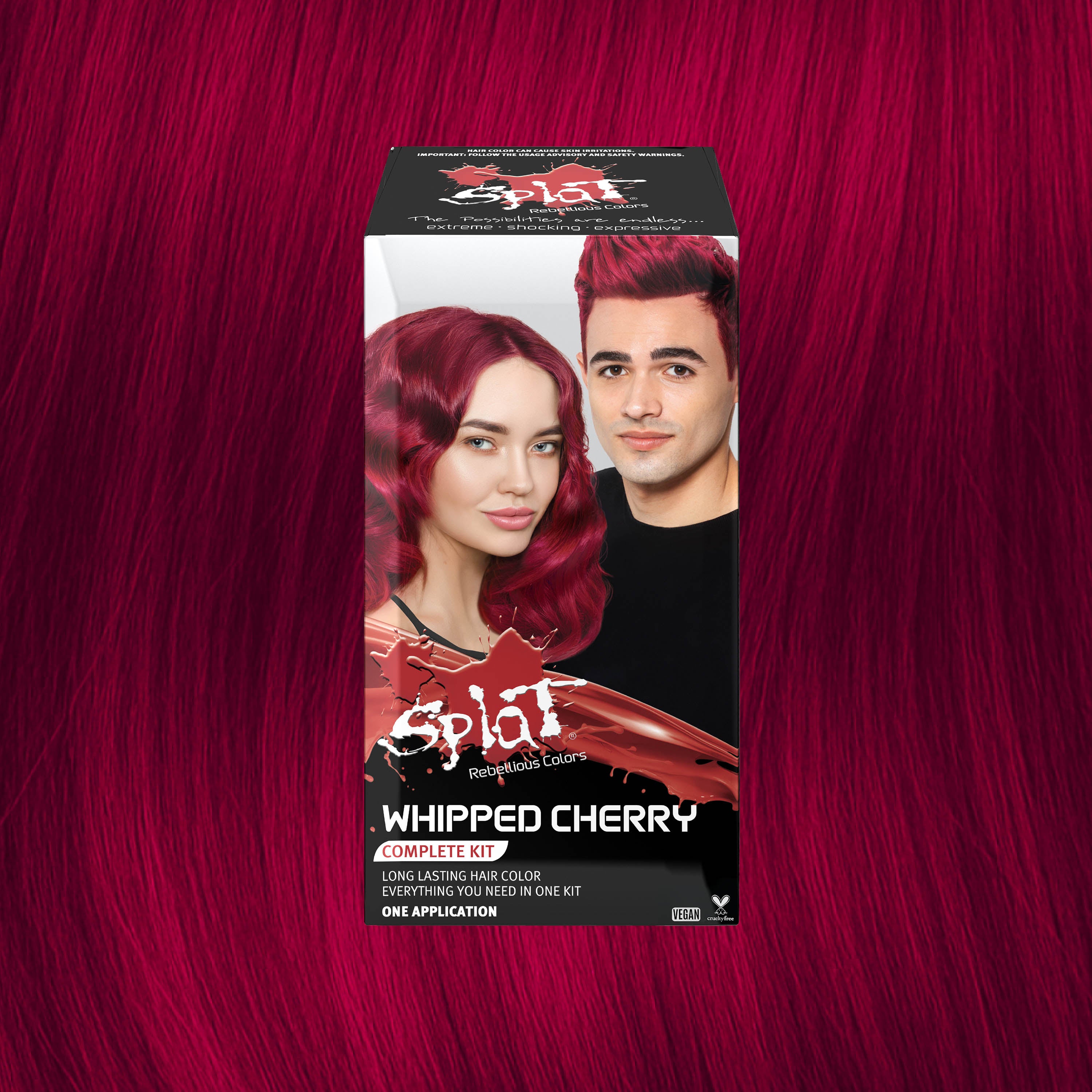 Whipped Cherry: Original Cherry Red Semi-Permanent Hair Dye Complete Kit with Bleach