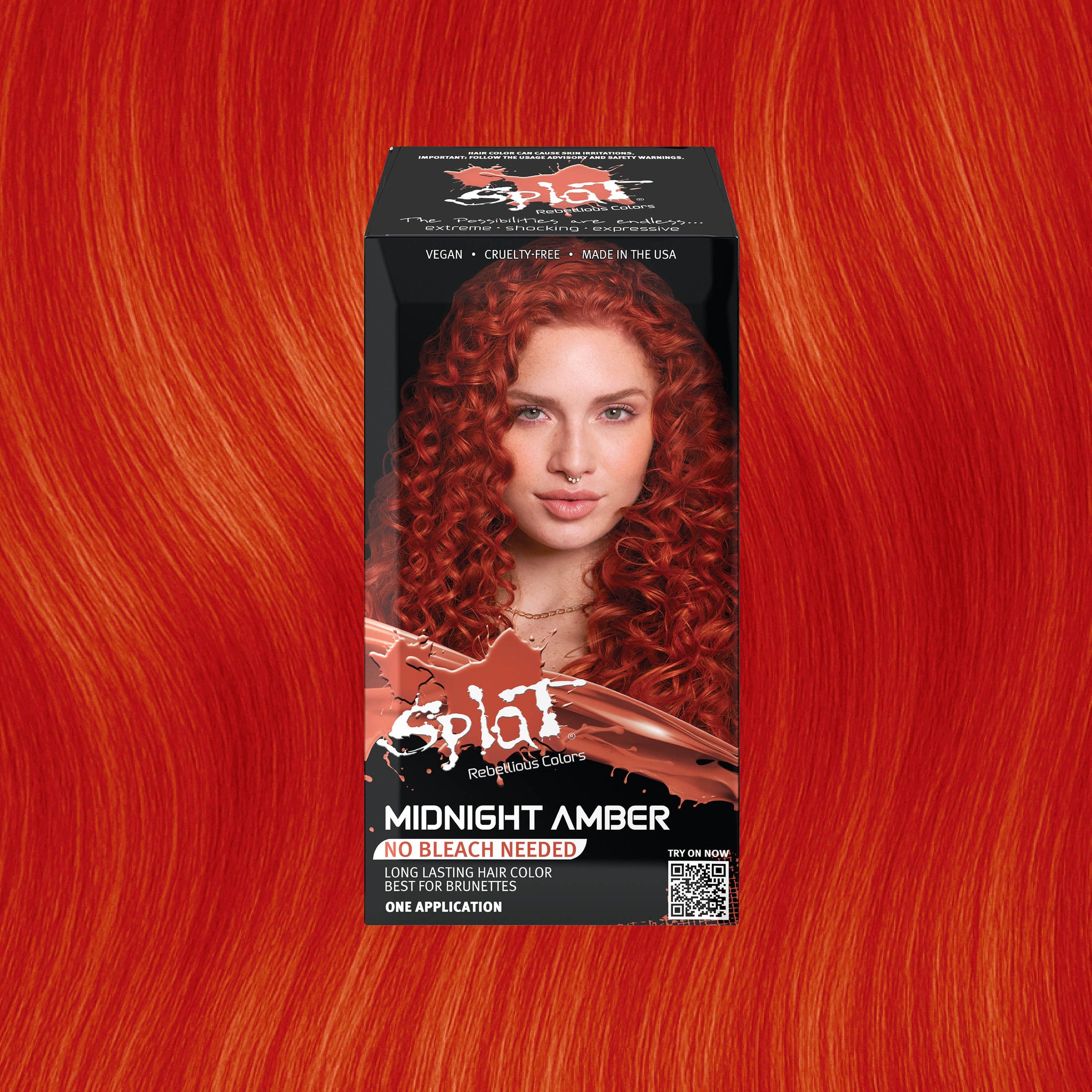 Midnight: Amber No Bleach Red Semi-Permanent Hair Dye Kit