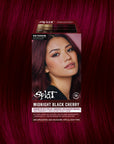 Midnight Black Cherry Semi-Permanent Cherry Red with Violet Mahogany Undertones
