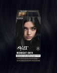 Midnight Onyx No Bleach Black Semi-Permanent Hair Dye Kit