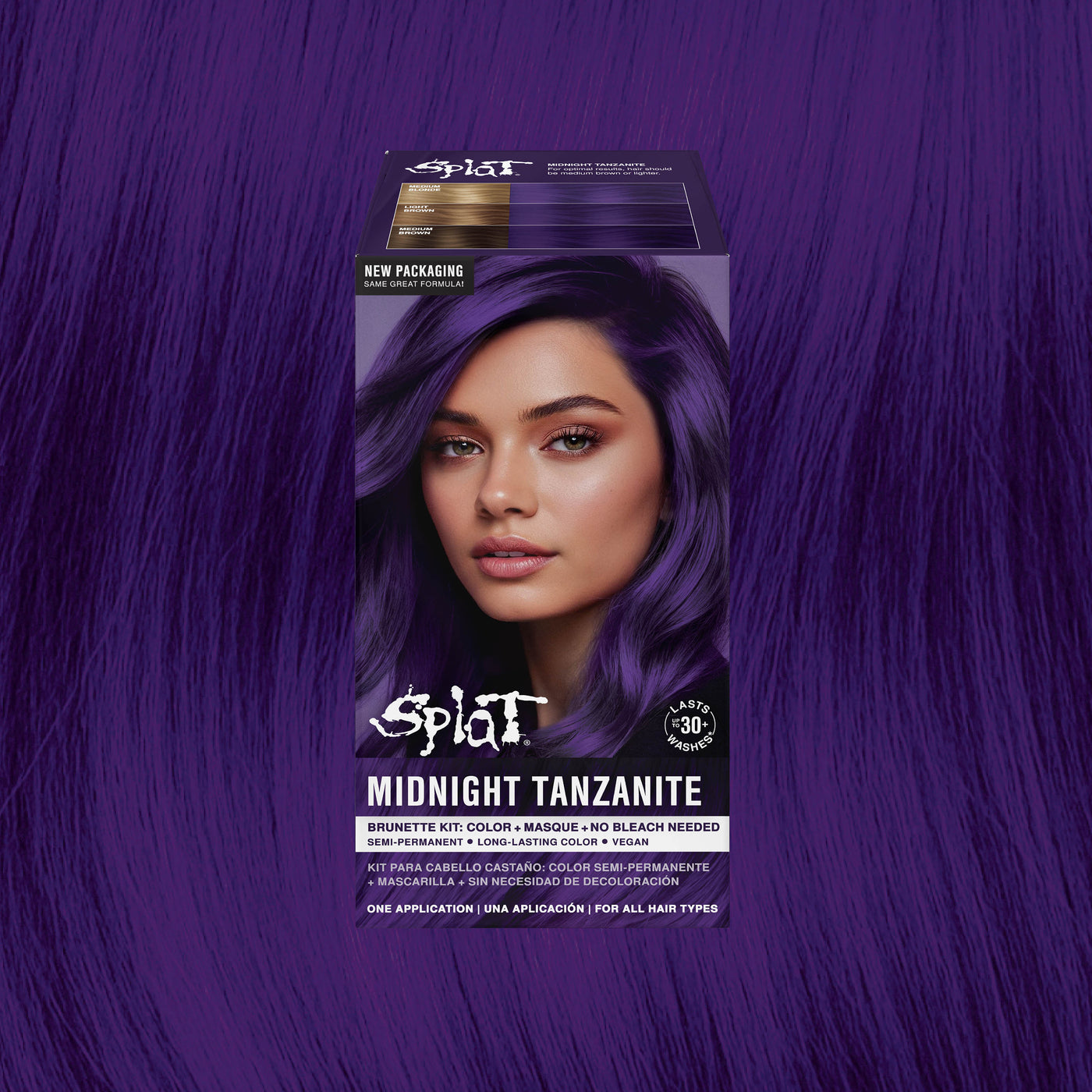 Jewel-toned hair color for brown hair