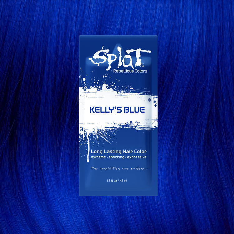 Singles Kelly's Blue: Bright Blue Semi-Permanent Liquid Hair Dye