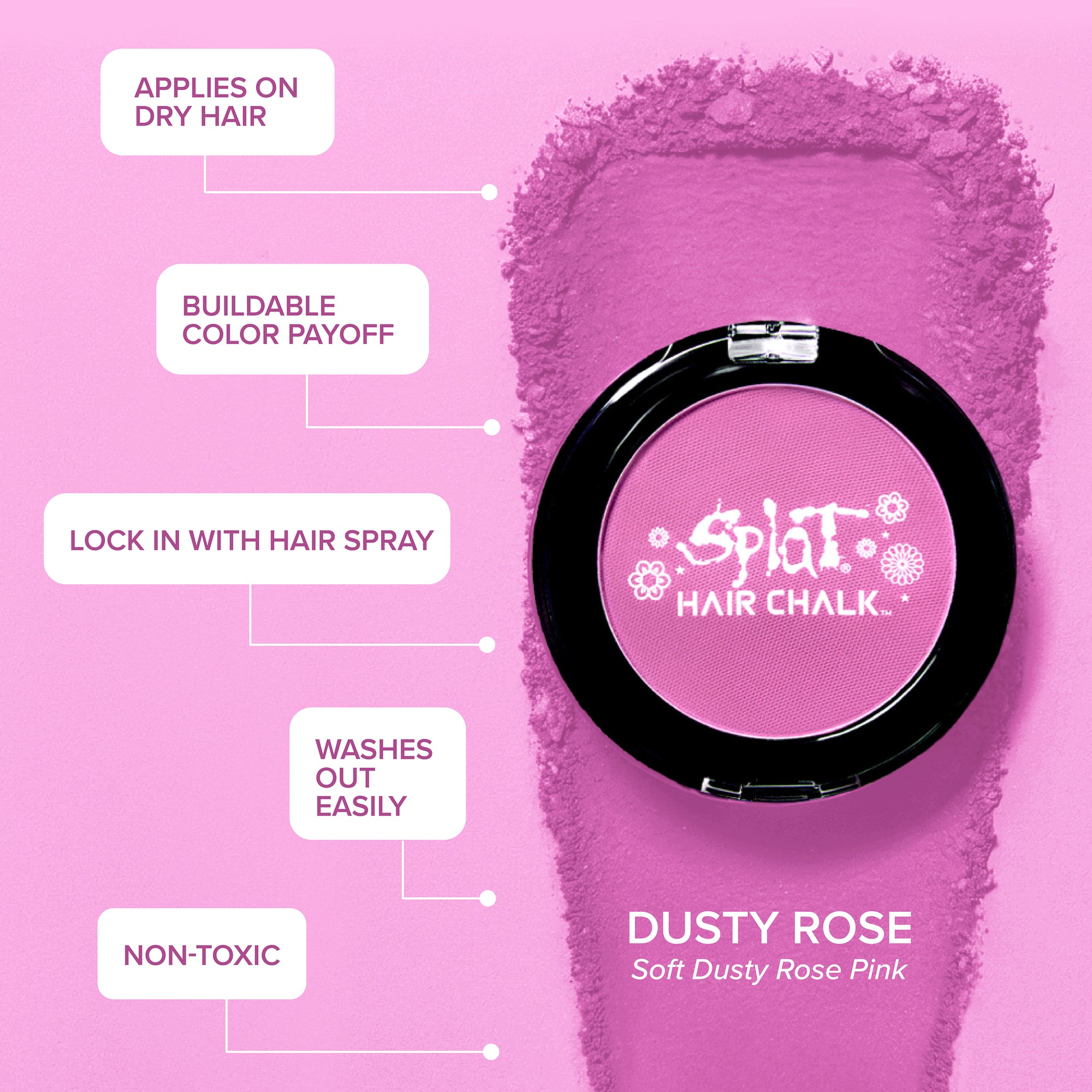Dusty Rose: Rose Hair Chalk