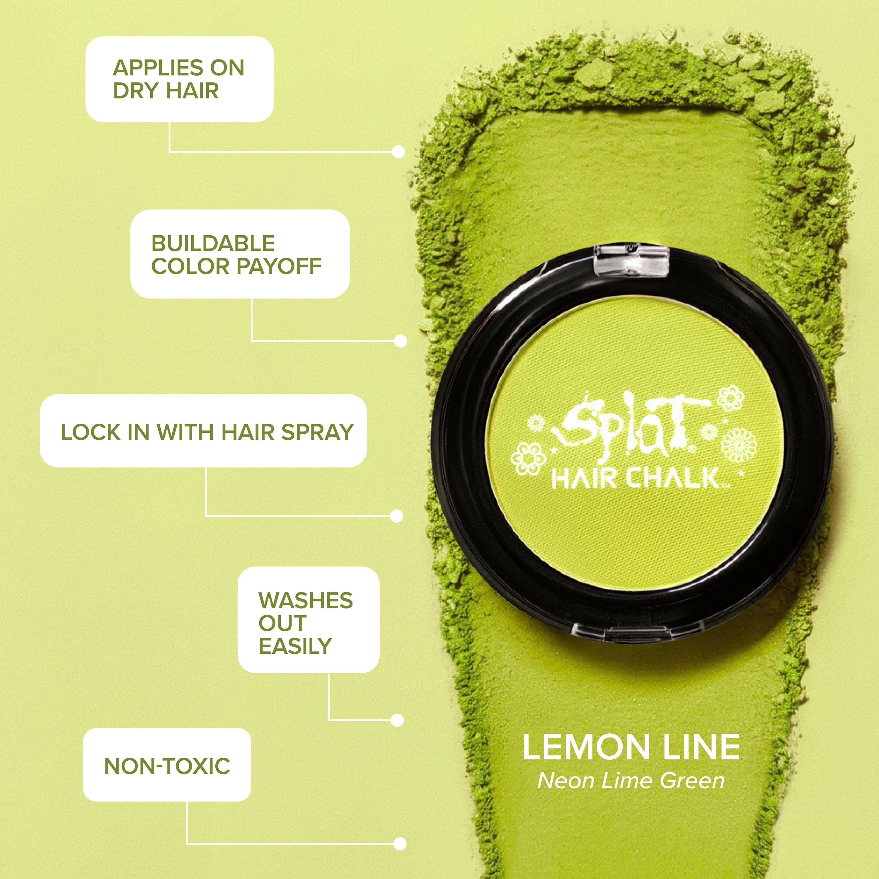 Lemon Lime: Lime Green Hair Chalk