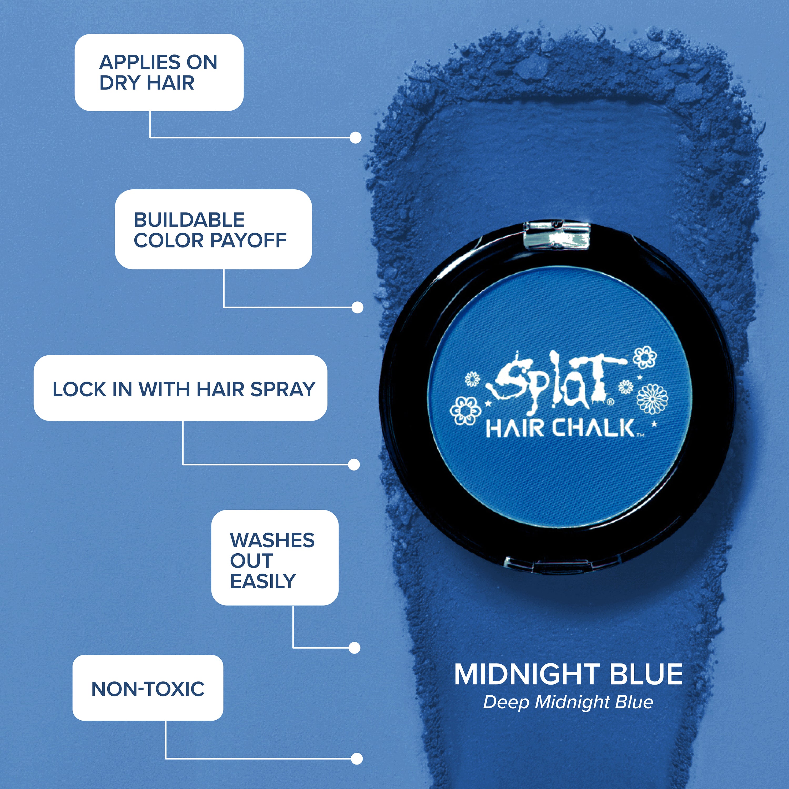 Midnight Blue: Blue Hair Chalk